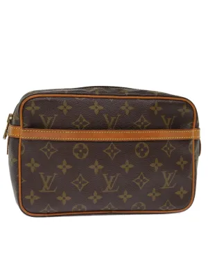 Monogram Canvas Clutch Bag with Serial No. 873TH