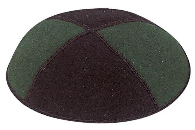 Multi Color Suede Kippahs. Color Suede Panel Kippahs