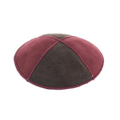 Multi Color Suede Kippahs. Color Suede Panel Kippahs