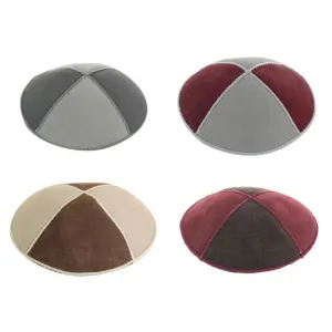 Multi Color Suede Kippahs. Color Suede Panel Kippahs
