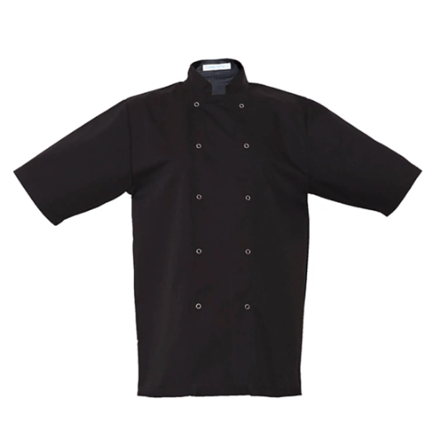 Pegasus Chefwear Black Short Sleeve Chef Jacket with Press Studs