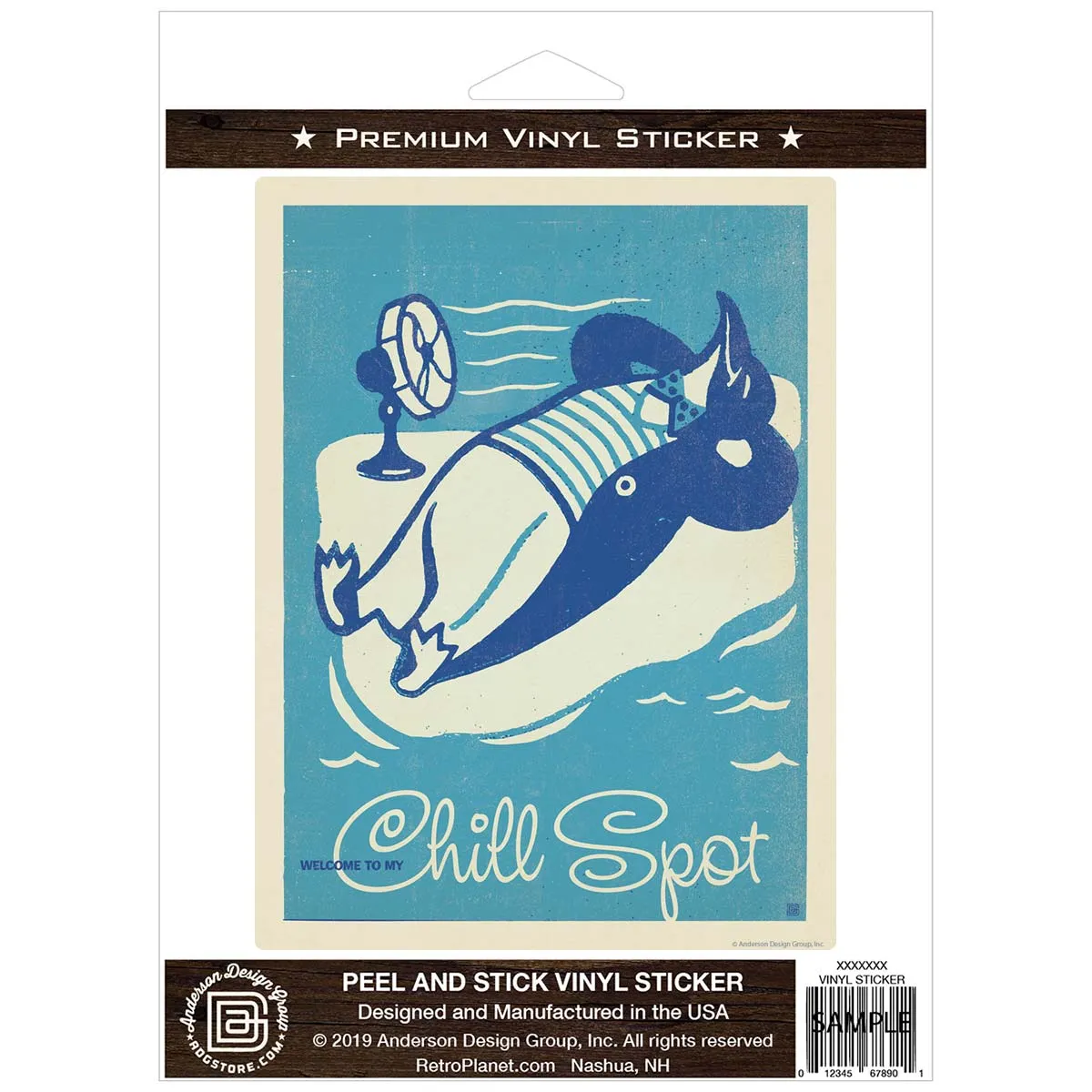 Penguin Chill Spot Vinyl Sticker