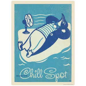Penguin Chill Spot Vinyl Sticker