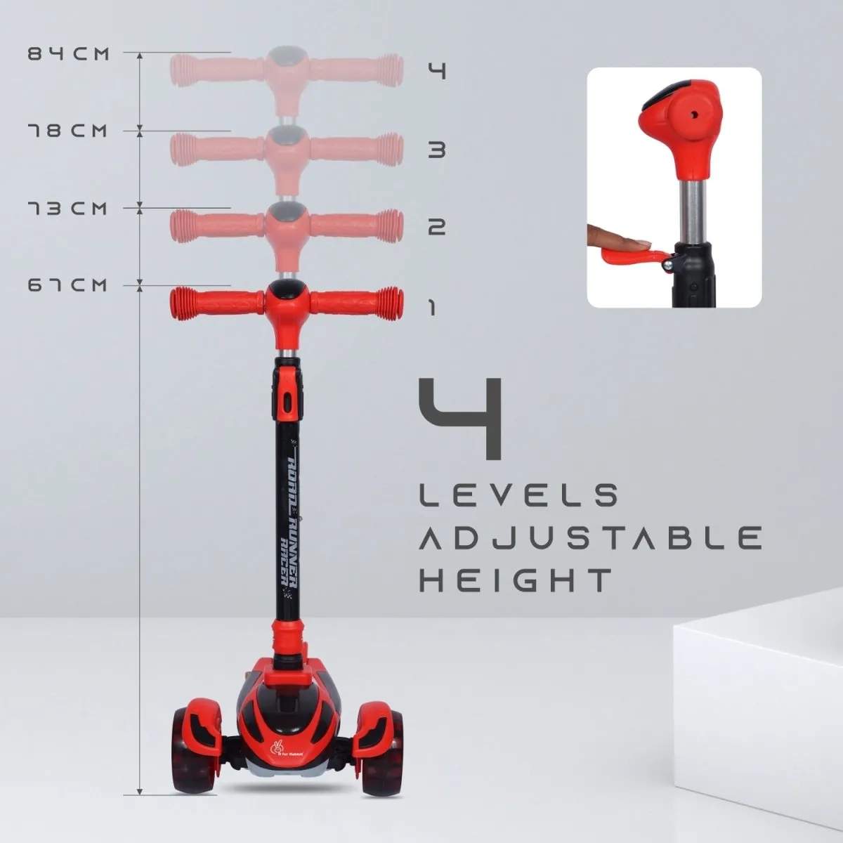 R for Rabbit Road Runner Racer- Red Black