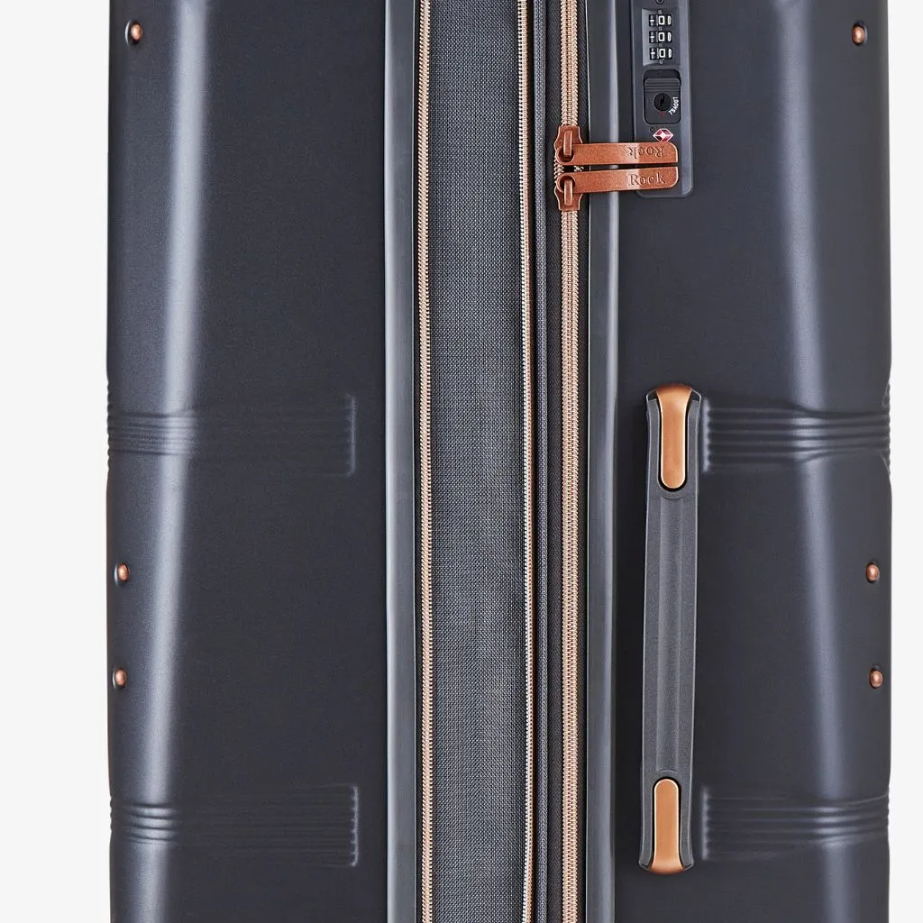 Rock Mayfair 3 Piece Hardsided Exp Luggage - Charcoal