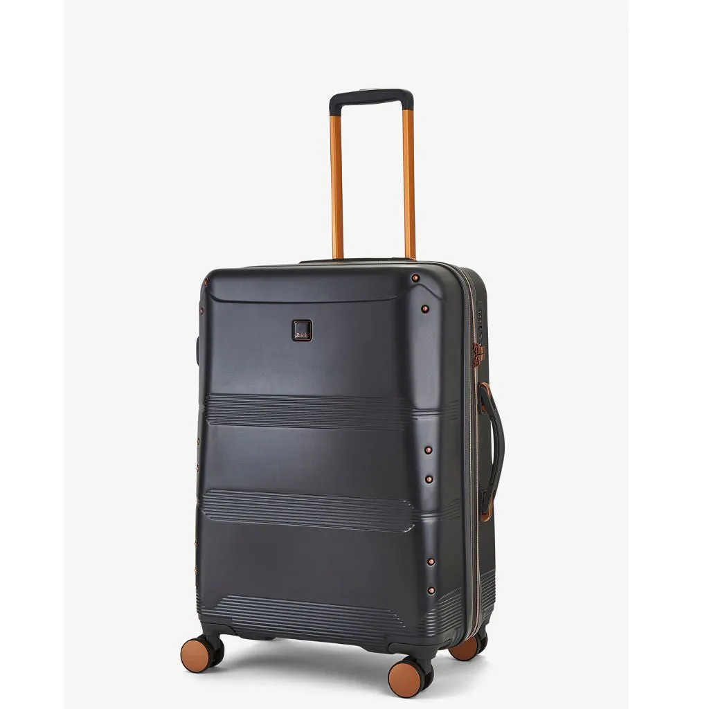 Rock Mayfair 3 Piece Hardsided Exp Luggage - Charcoal