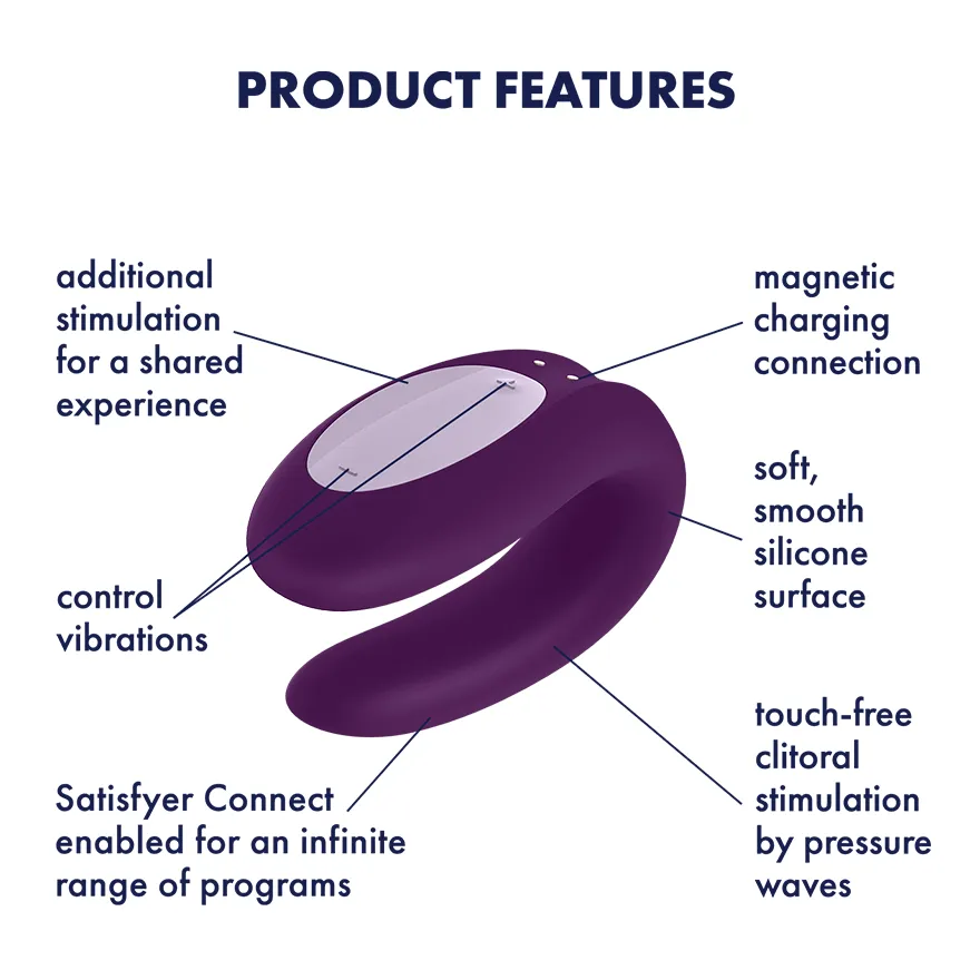 Satisfyer Double Joy Vibrator Violet