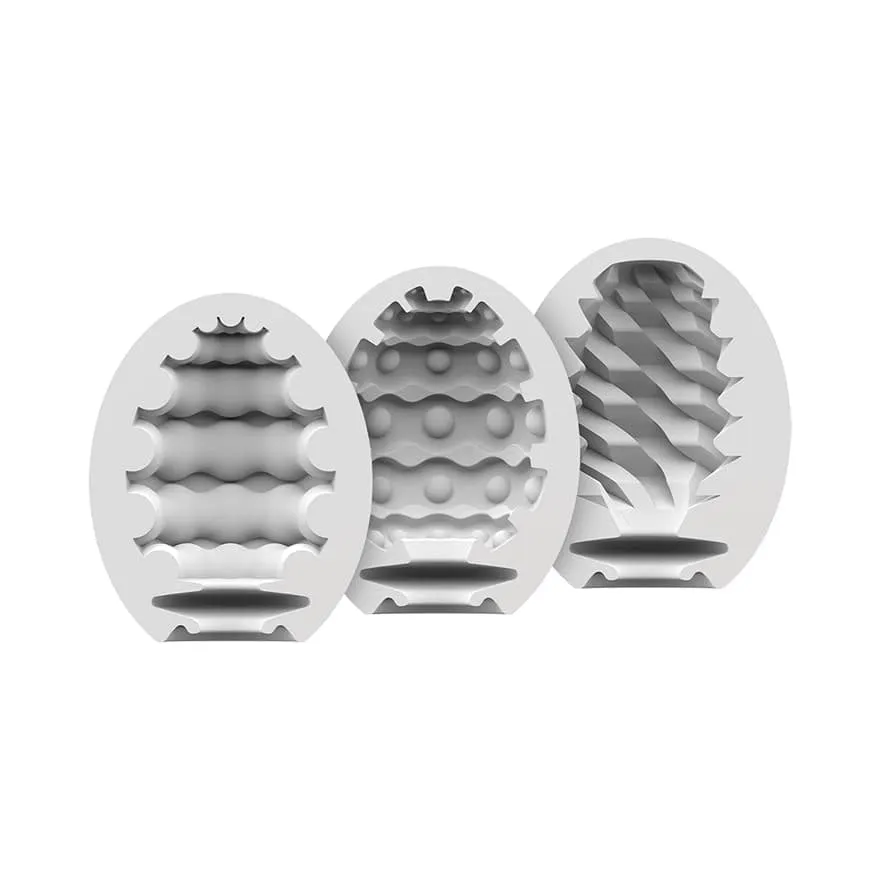 Satisfyer Masturbator Egg 3er Set Riffle  Bubble  Fierce