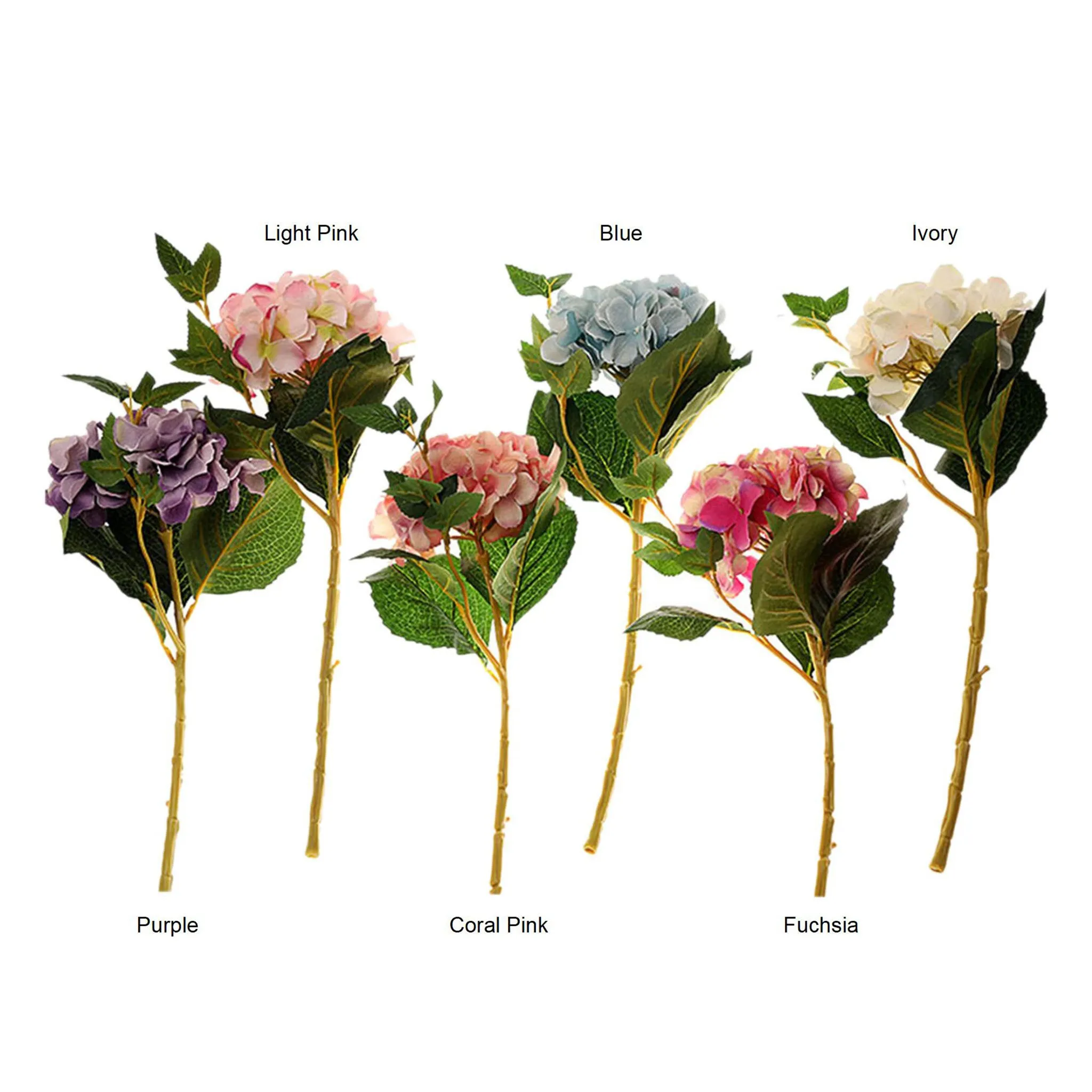 Silk Hydrangea Individual Stem Artificial Flower