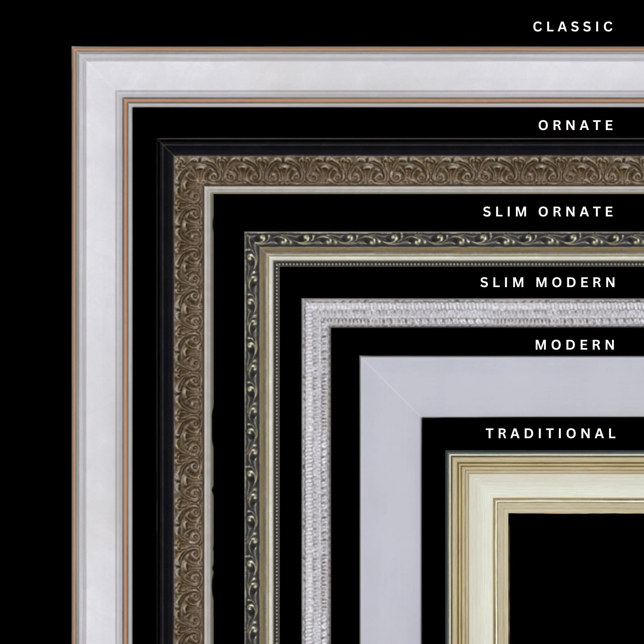Silver 33x32 Picture Frame Ornate Traditional Classic Antique