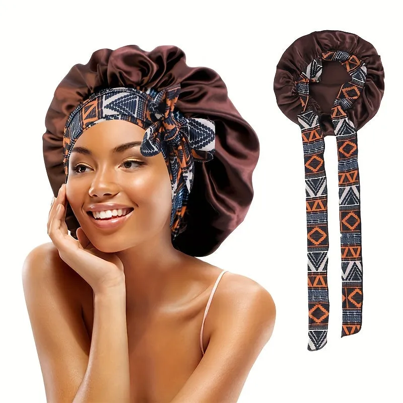 Stylish Boho Headband with Lace Up Bowknot  Womens Night Cap