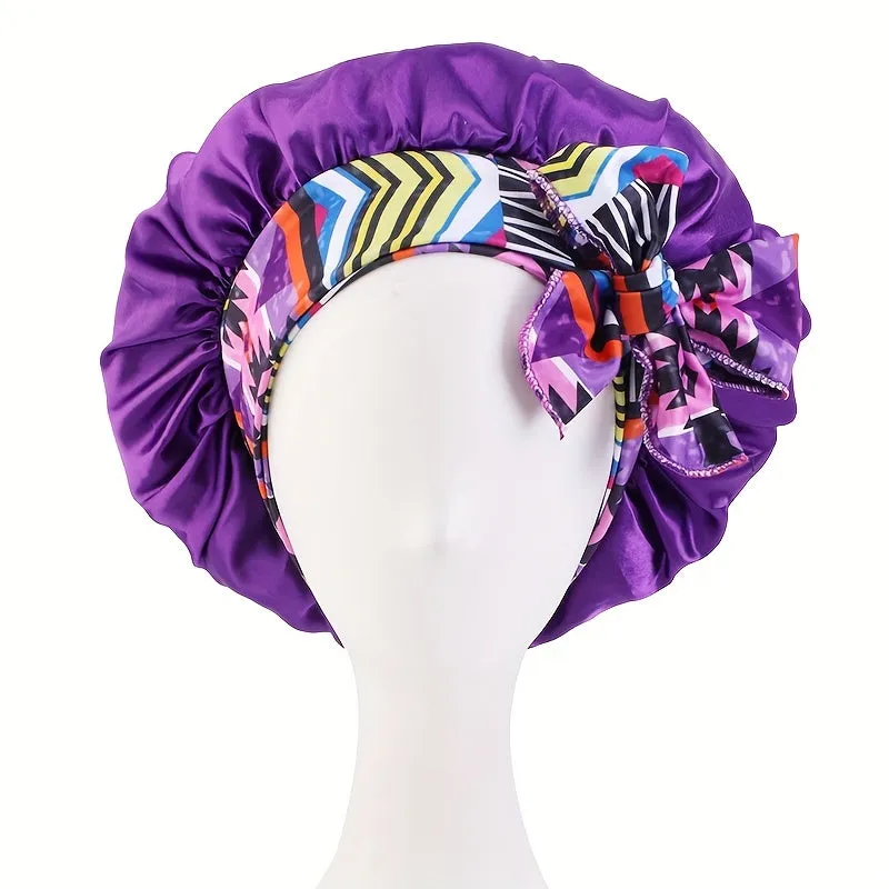 Stylish Boho Headband with Lace Up Bowknot  Womens Night Cap