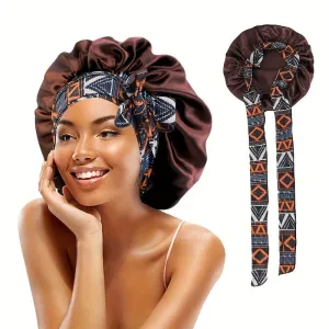 Stylish Boho Headband with Lace Up Bowknot  Womens Night Cap