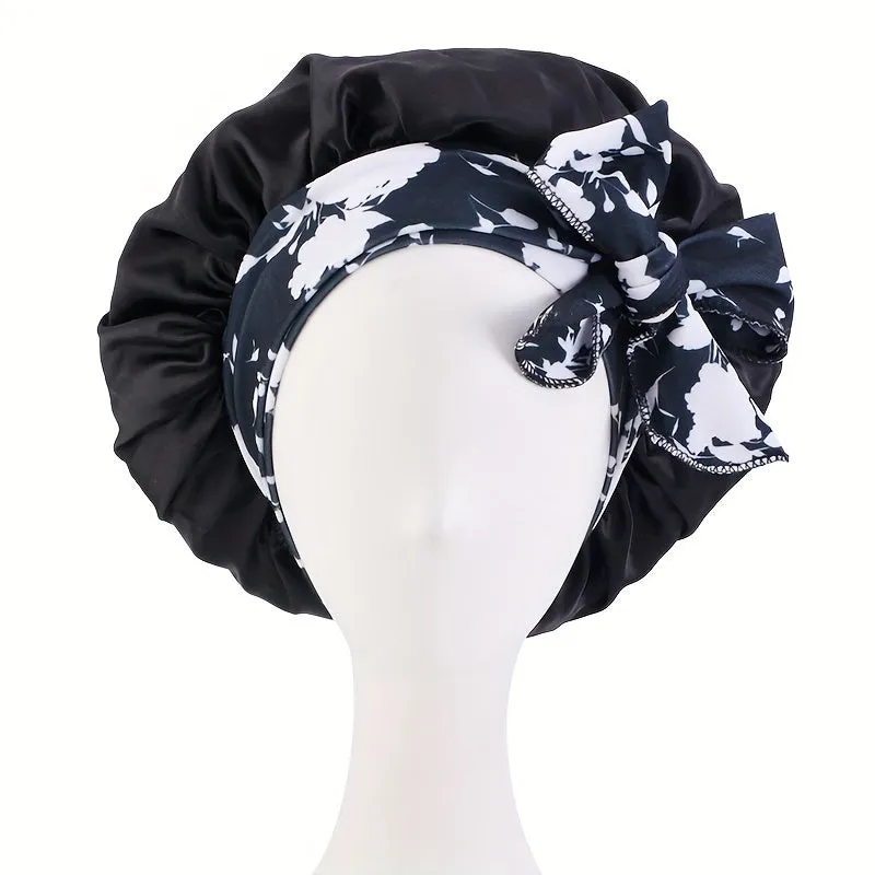 Stylish Boho Headband with Lace Up Bowknot  Womens Night Cap