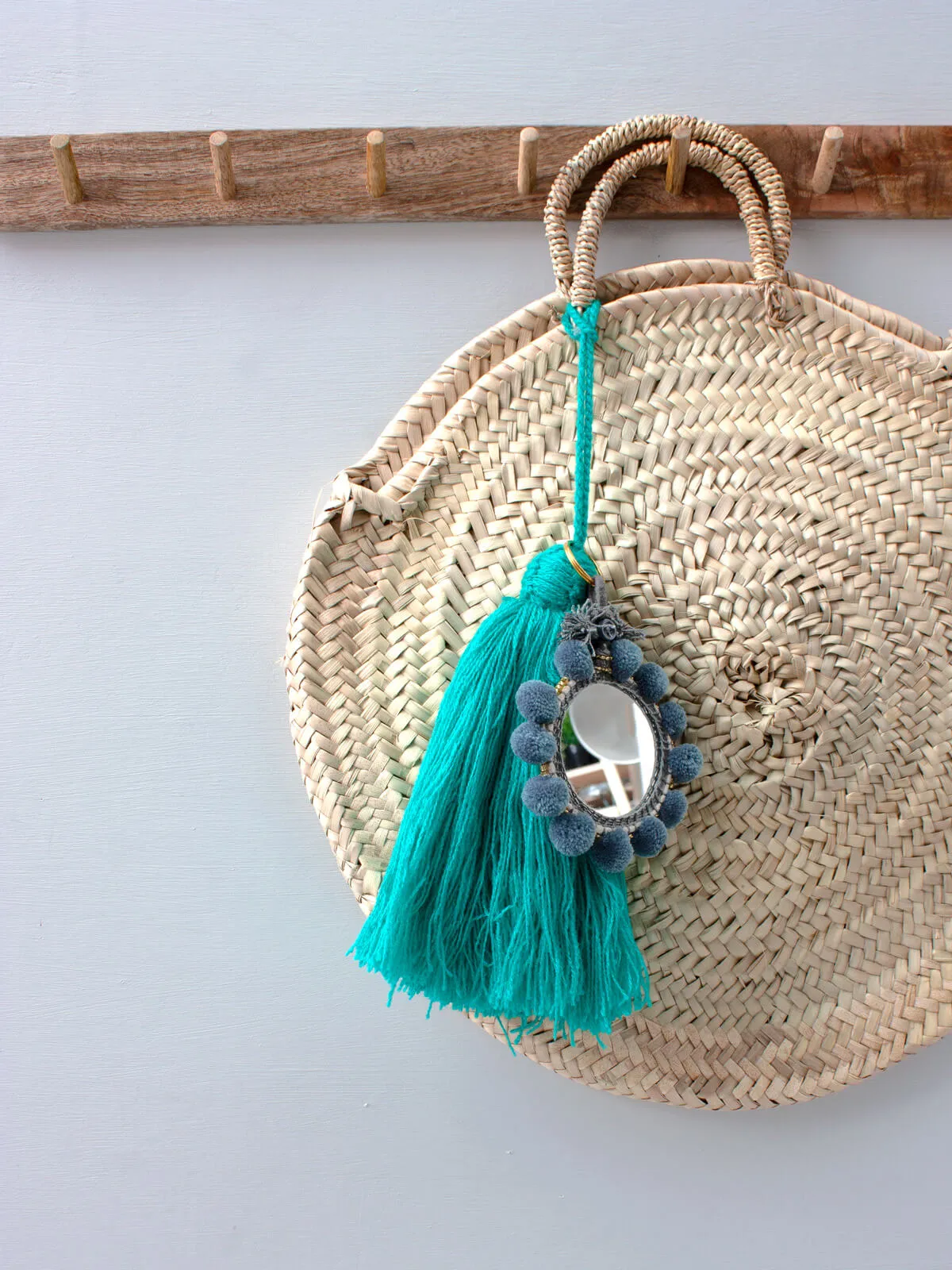 Super Pom Pom Mirror Keyrings, Oversized