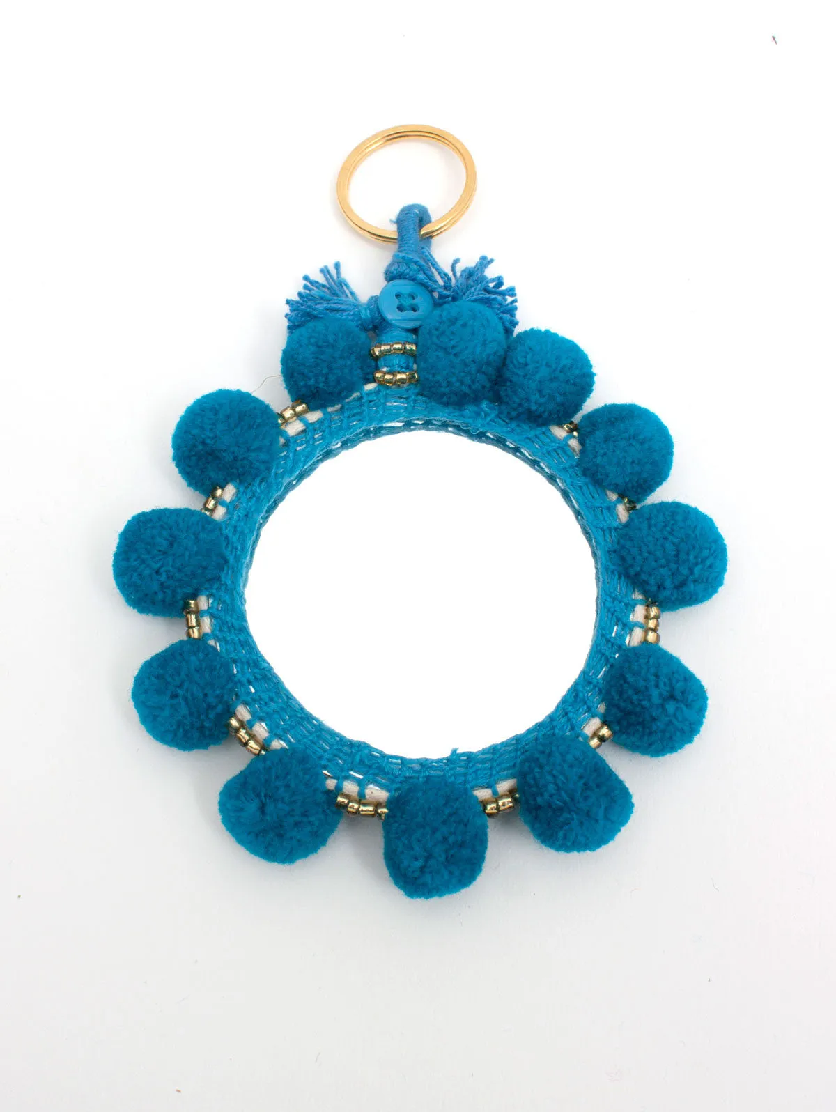 Super Pom Pom Mirror Keyrings, Oversized