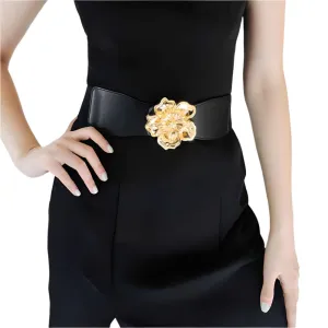 TEEK - Flower Buckle Elastic Belt