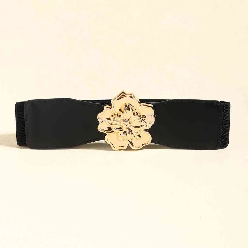 TEEK - Flower Buckle Elastic Belt