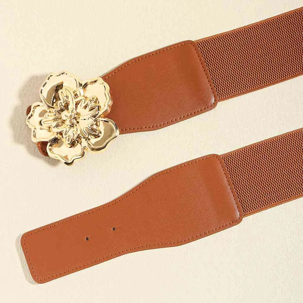 TEEK - Flower Buckle Elastic Belt