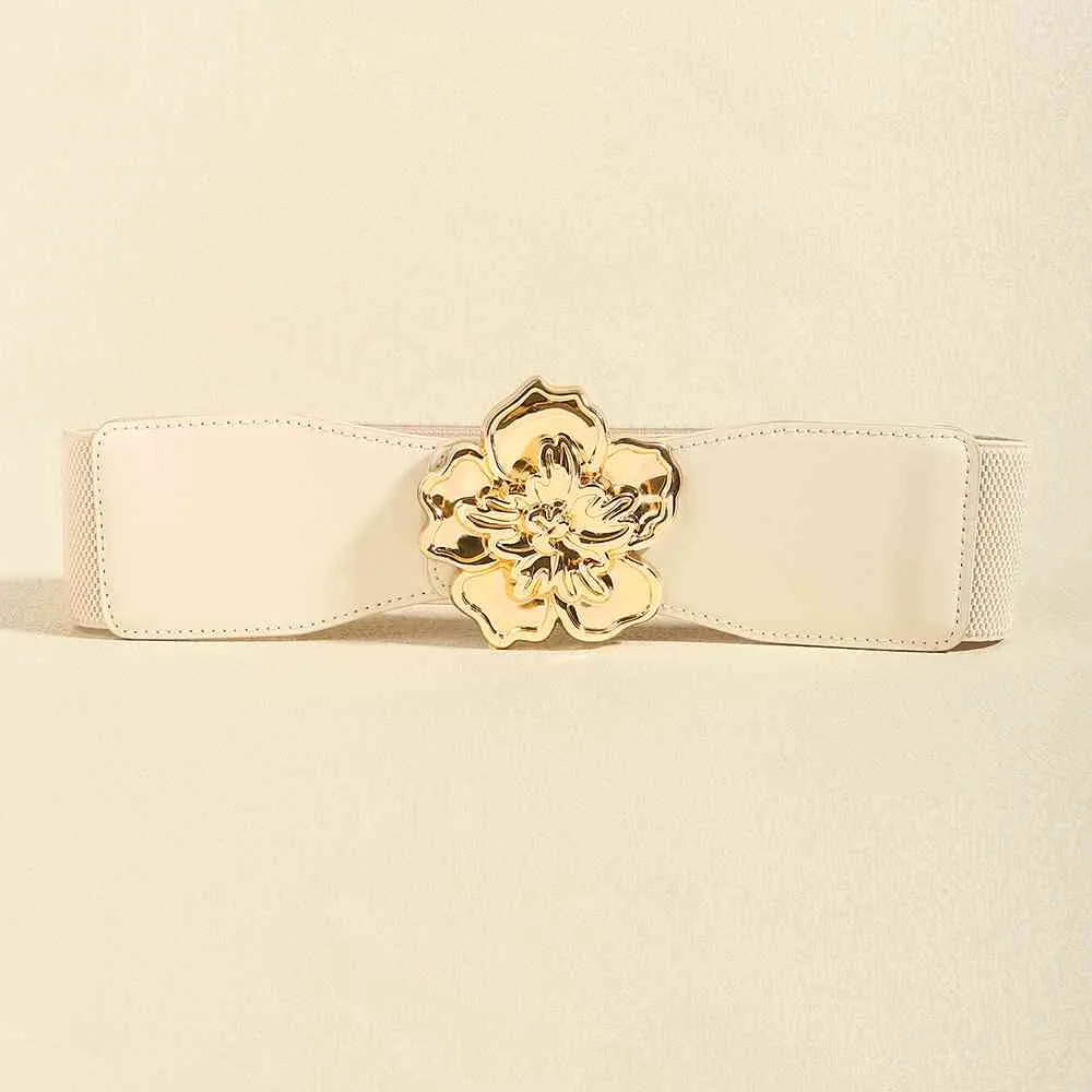 TEEK - Flower Buckle Elastic Belt