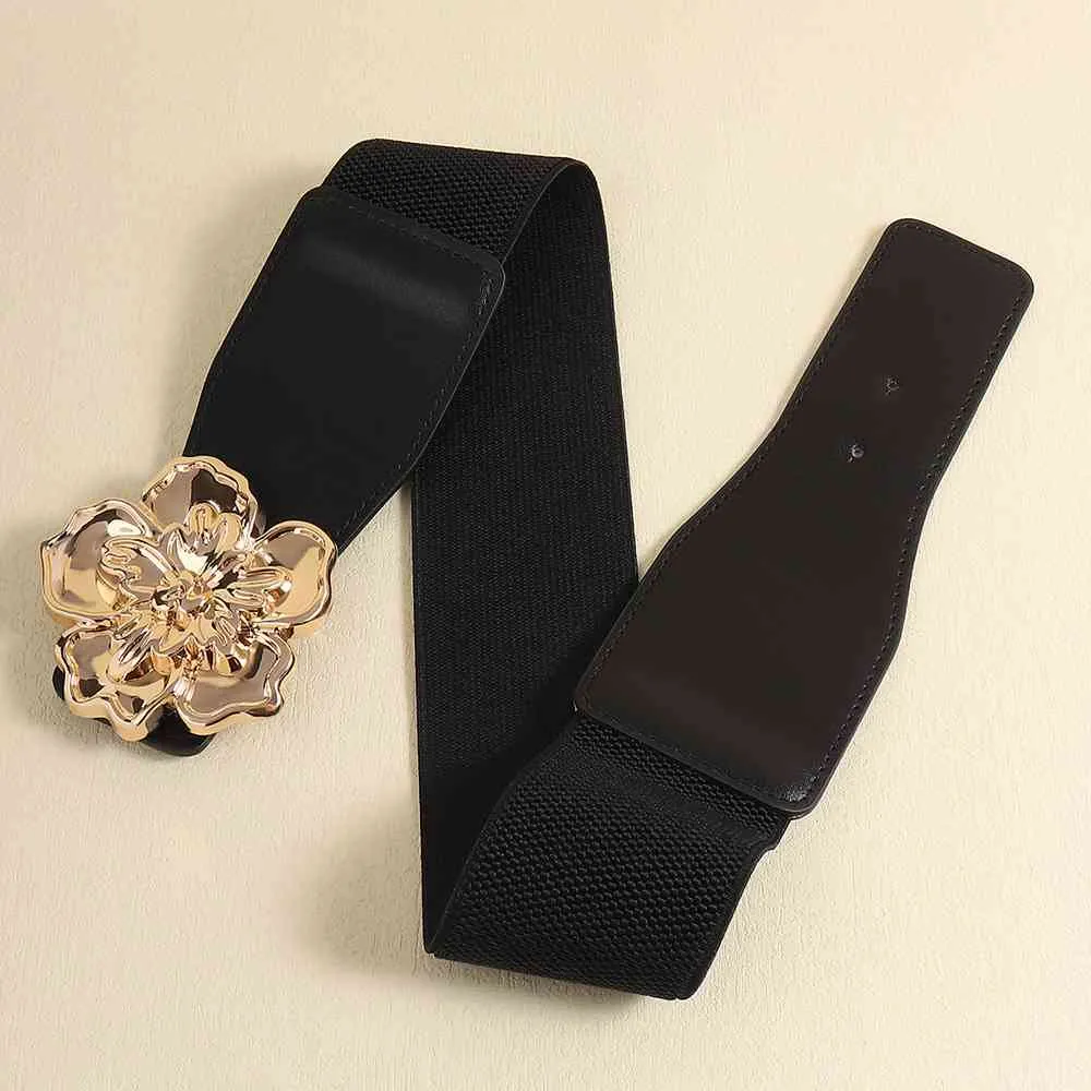 TEEK - Flower Buckle Elastic Belt