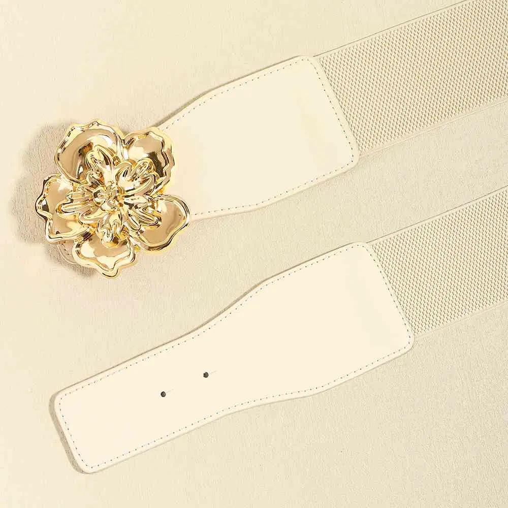 TEEK - Flower Buckle Elastic Belt