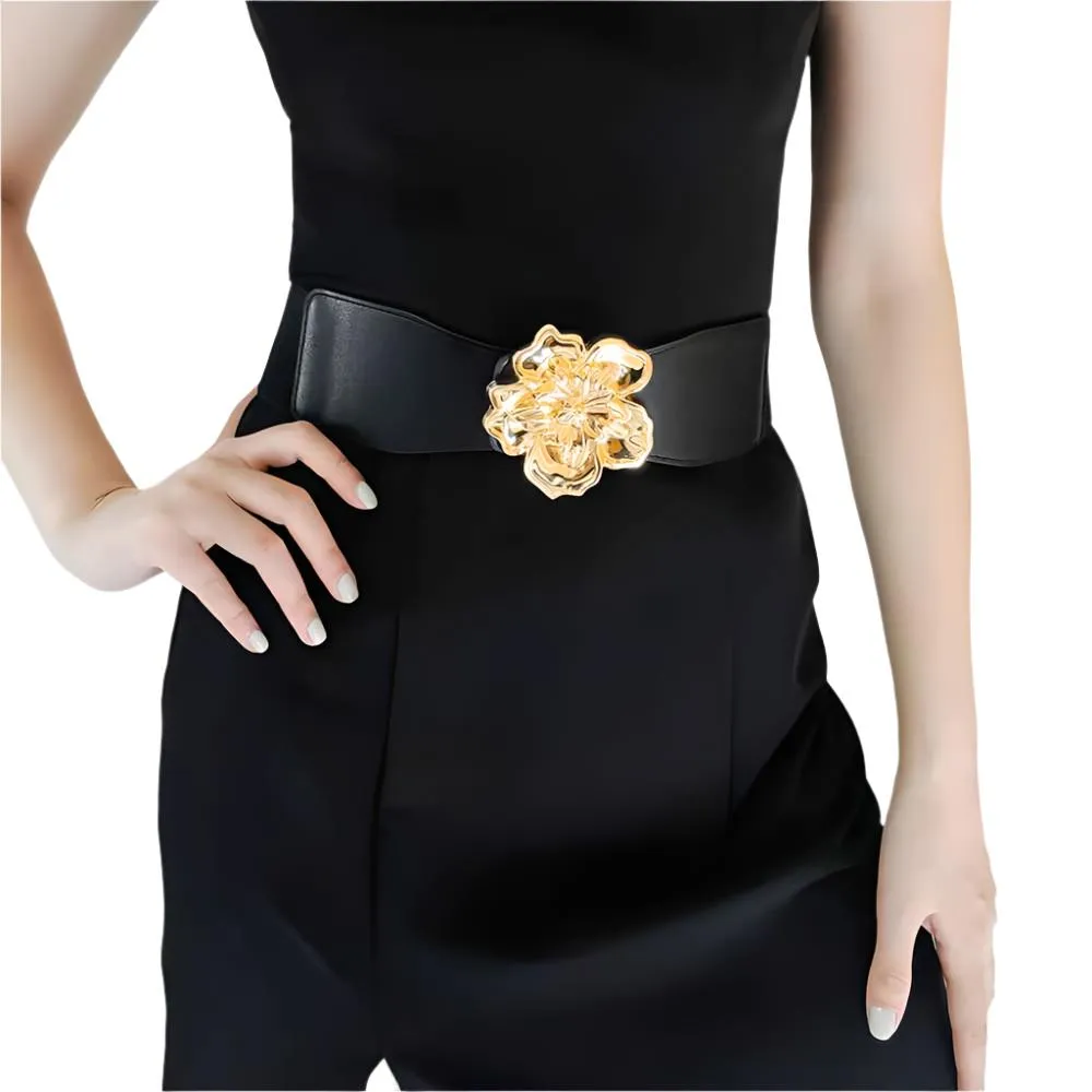 TEEK - Flower Buckle Elastic Belt