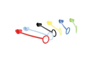 Tethered Squeeze Bottle Caps Assorted Colors
