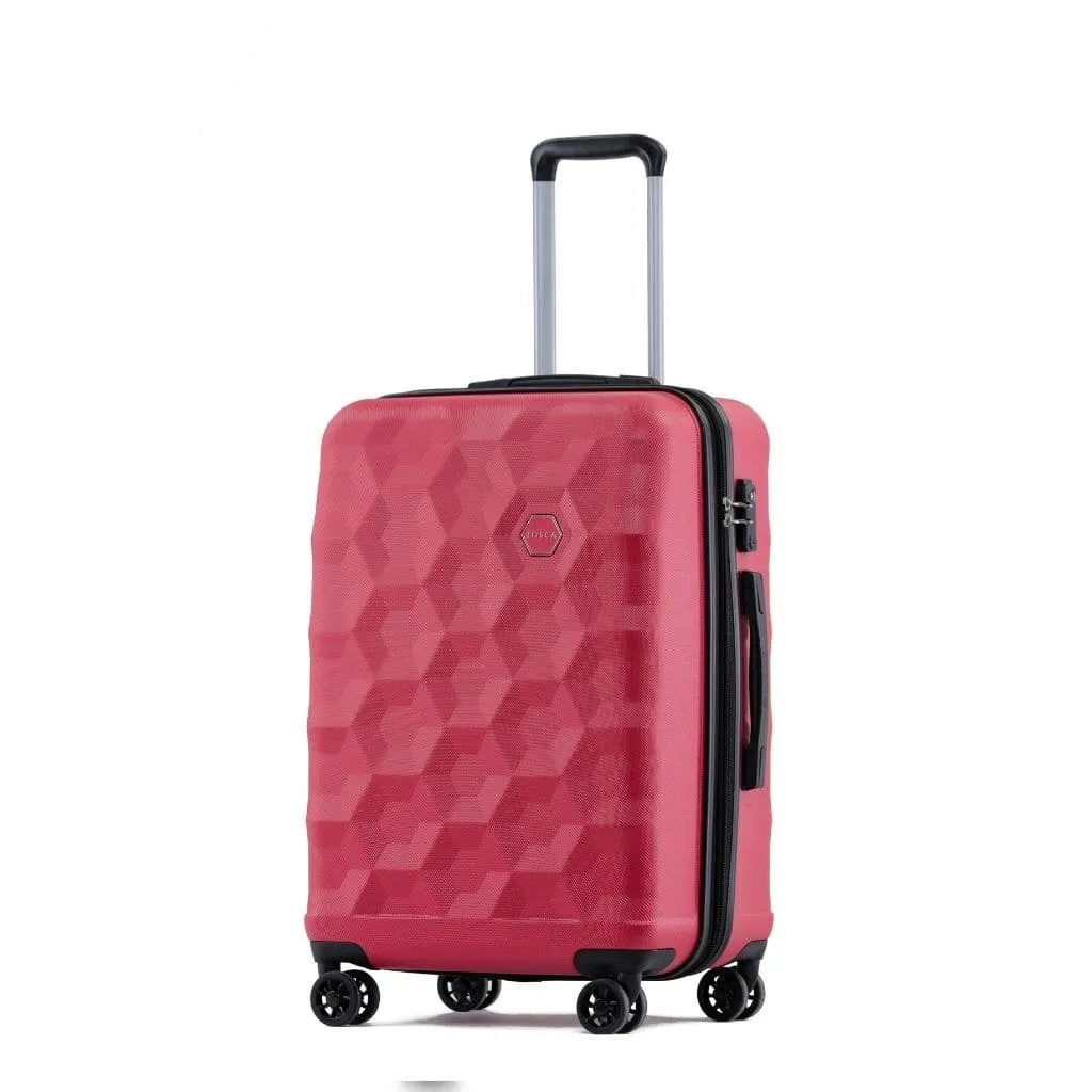 Tosca Bahamas 3 Piece Hardsided Suitcase Set - Red