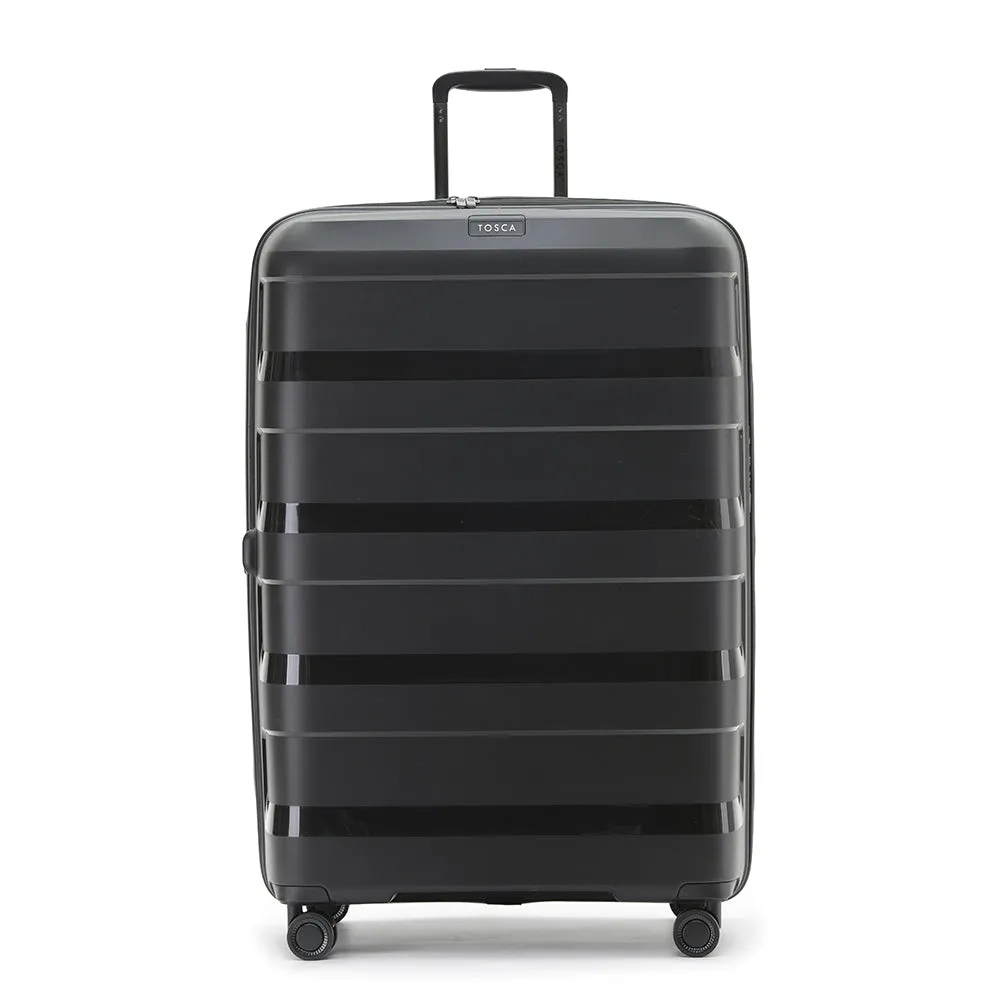 Tosca Luggage - Comet Large 81cm Hardsided Expander Suitcase in Black