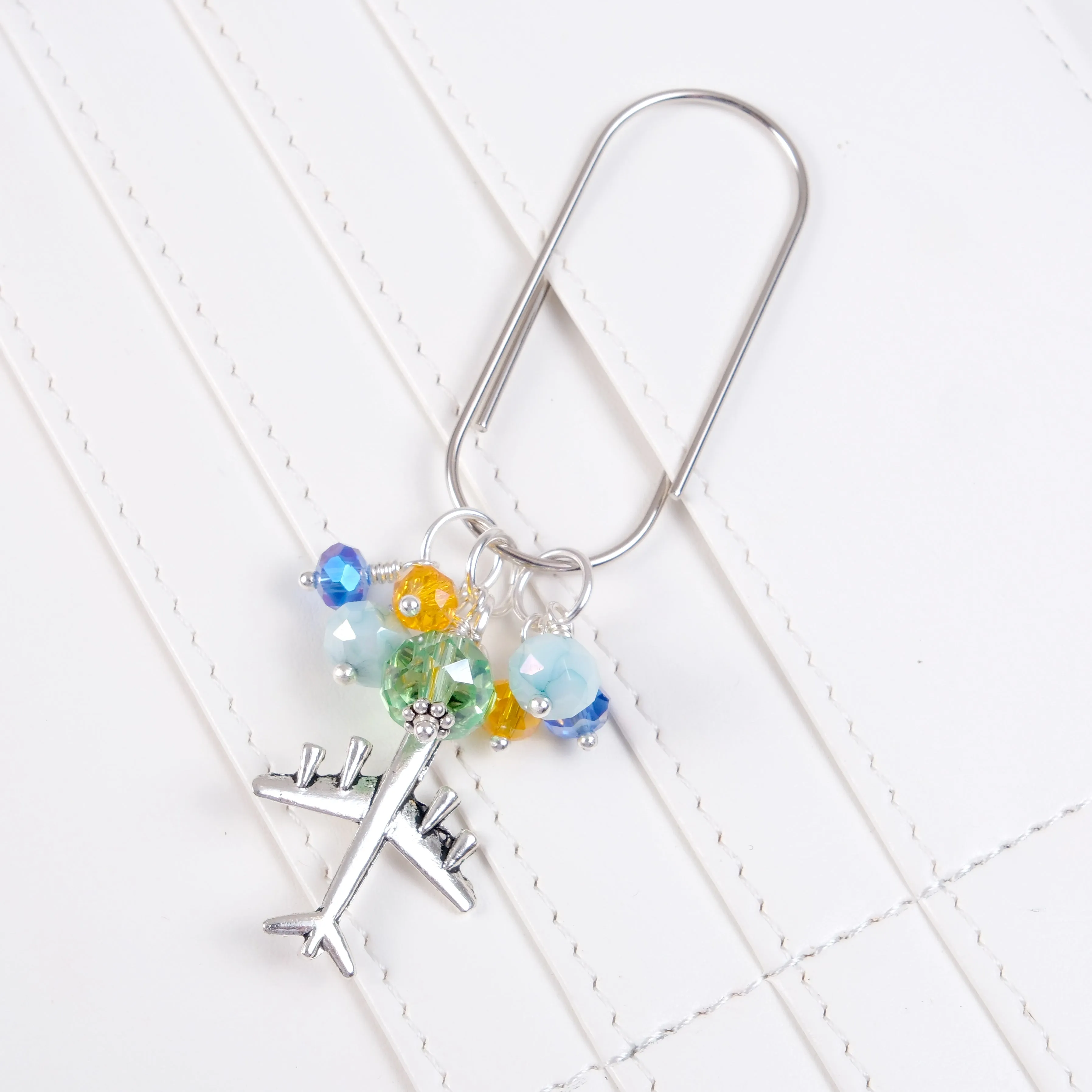 Wander Dangle Planner Clip or Charm with either or Airplane or Luggage Charm