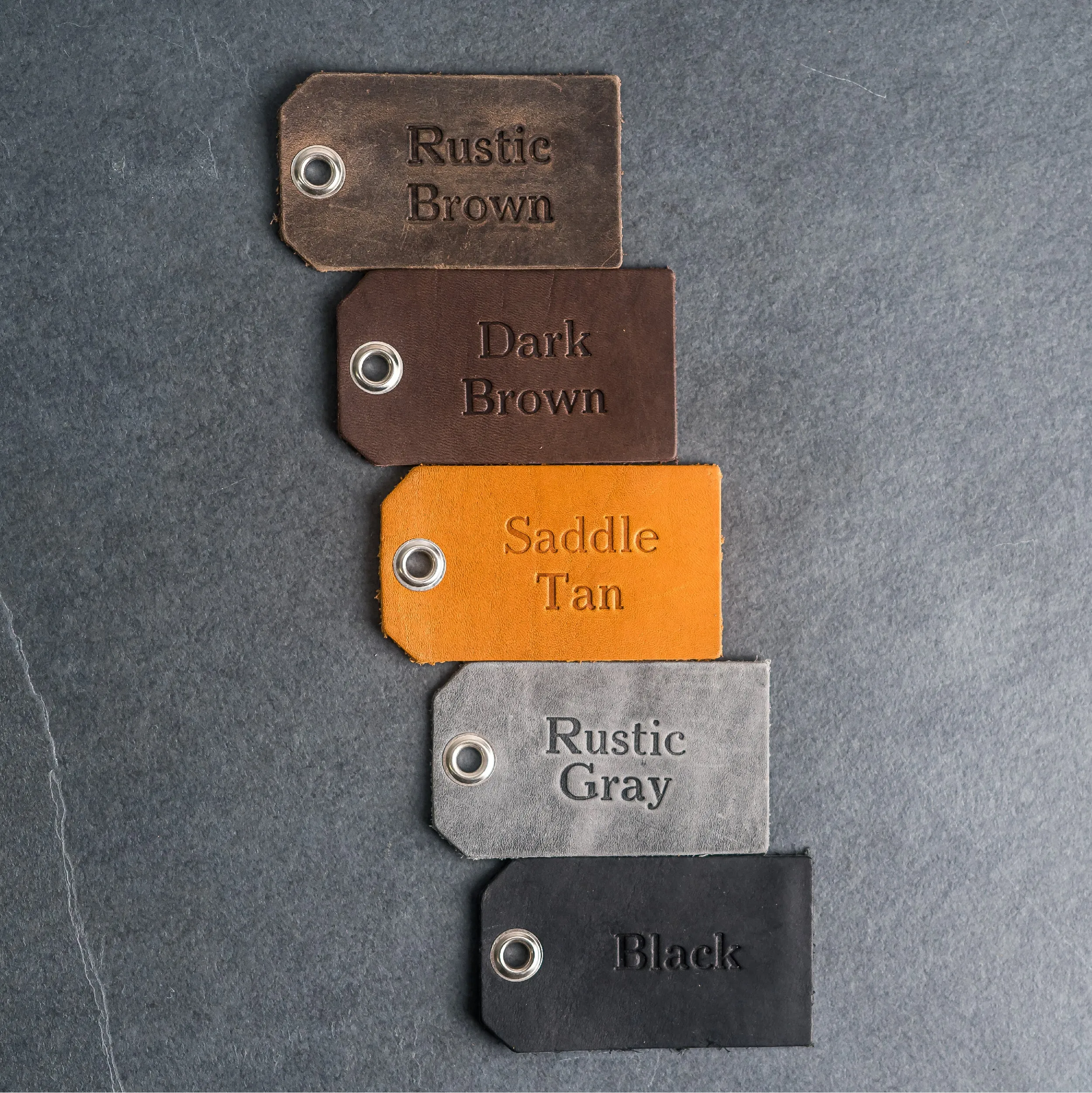 Weddings - Set of Mr. and Mrs. Design Stamped Leather Luggage Tags